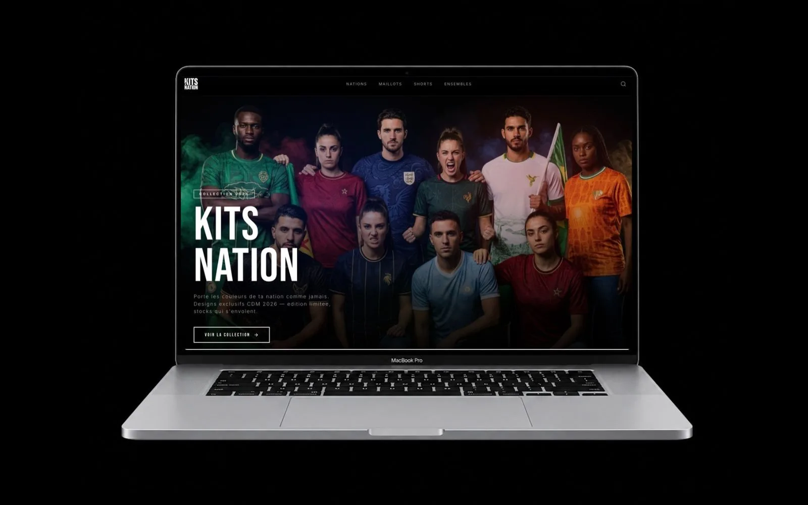 Boutique e-commerce Kits Nation, vente de maillots de football